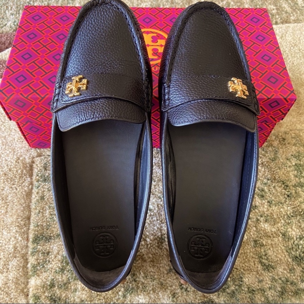 Tory Burch Blk Kira Driver Leather Loafer worn twice for very few hours